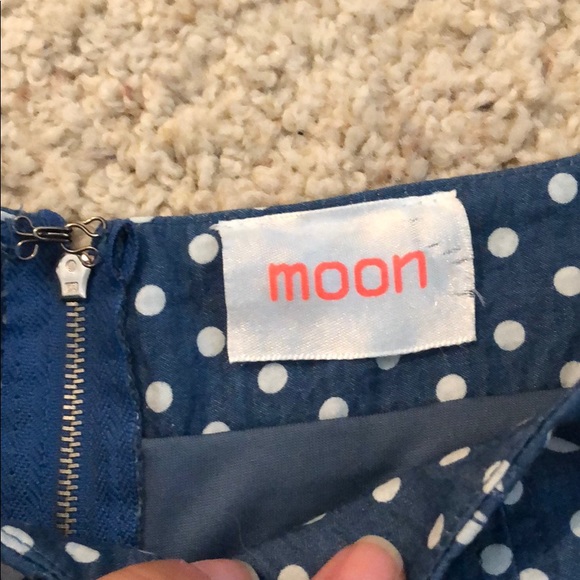 Blue and white polka dot shorts - Picture 4 of 7